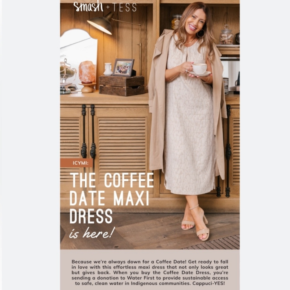 Smash + Tess Coffee Date Maxi Dress in Cream
